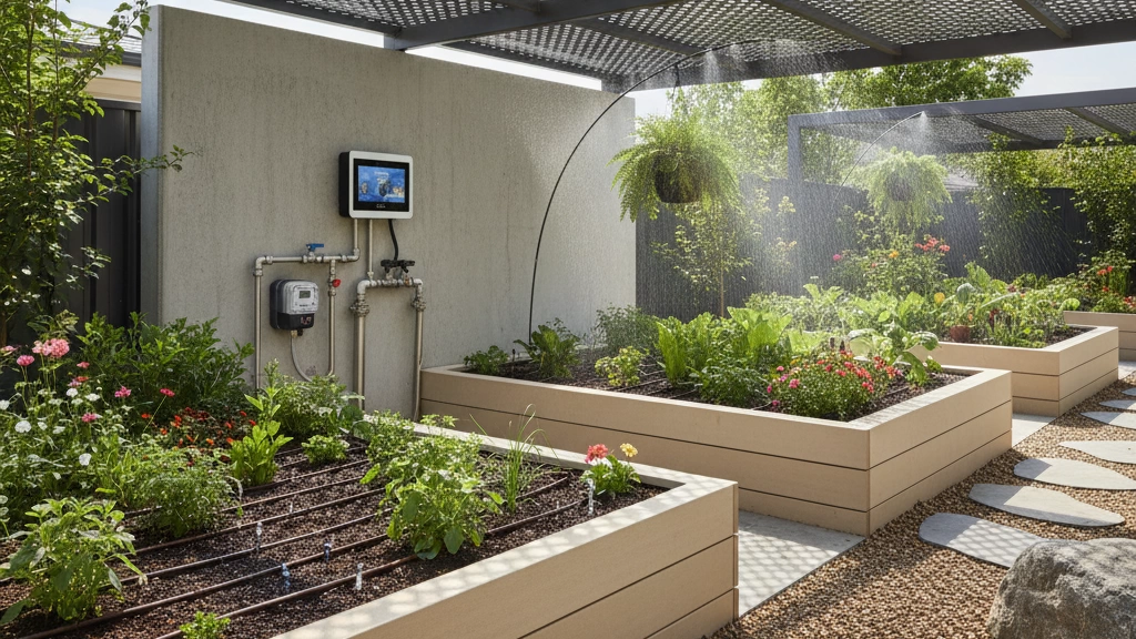 Efficient garden irrigation water saving system