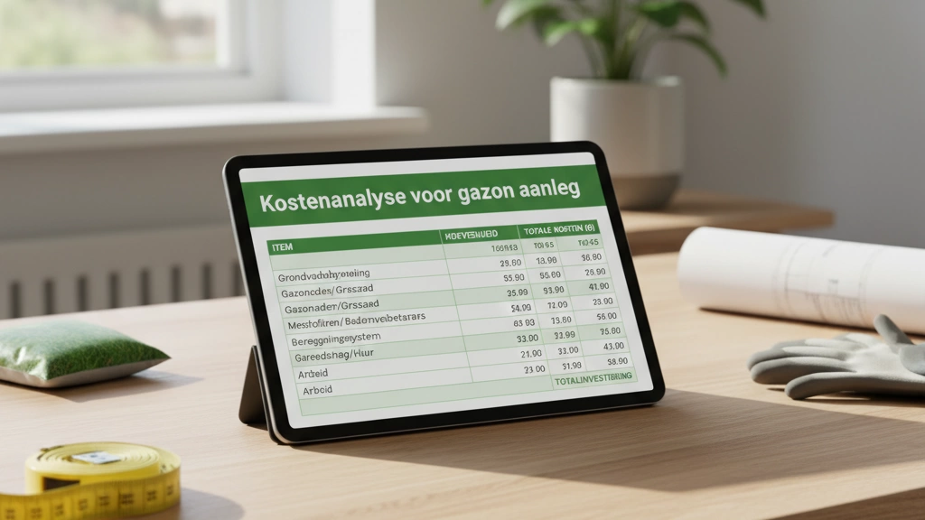 Kostenanalyse gazon aanleg 2026 compleet overzicht en prijsvergelijking