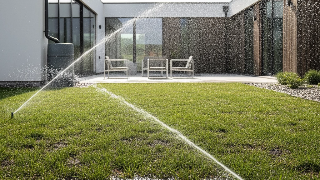 Lawn restoration irrigation after rain