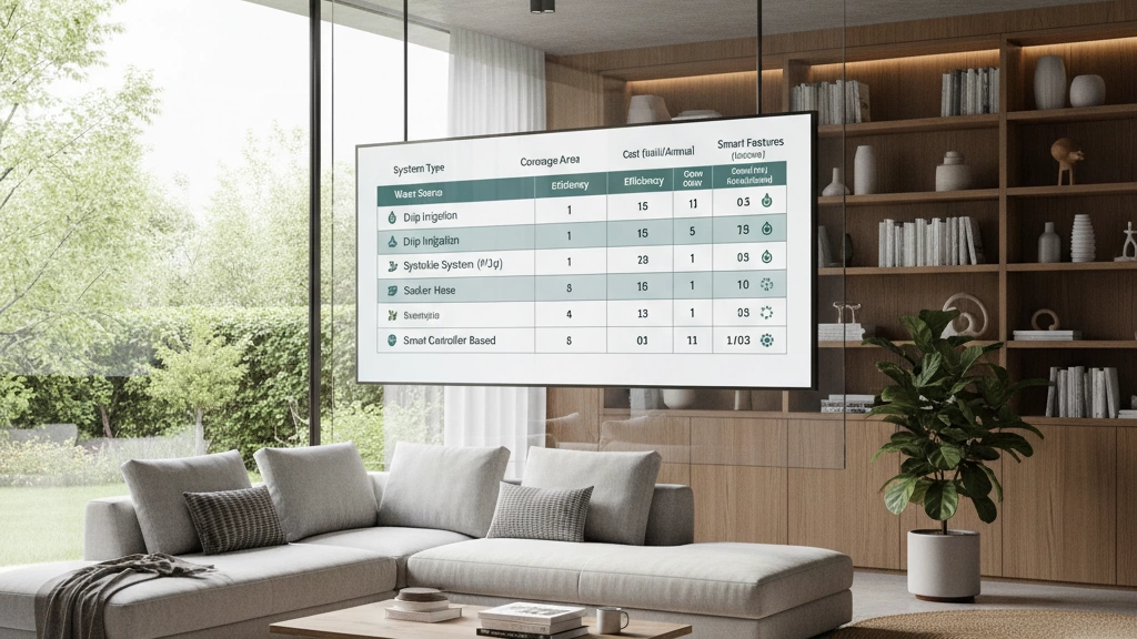 home irrigation system comparison table